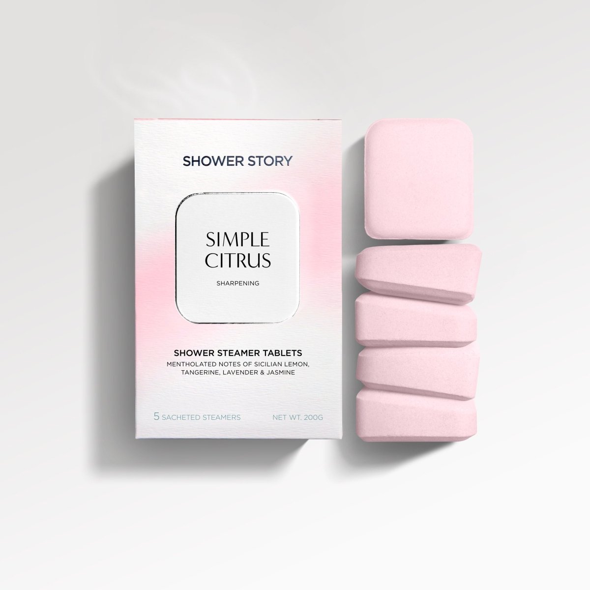 SHOWER STORY_[NEW] SIMPLE CITRUS – Signature Sharpening Lemon Jasmine Shower Bombs_Shower Steamer Daily Set_SSSICDX5